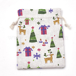 Polycotton(Polyester Cotton) Packing Pouches Drawstring Bags&nbsp;ABAG-S003-02E