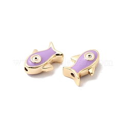 Brass Enamel Beads&nbsp;KK-A277-01G-01