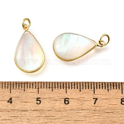 Natural White Shell & Epoxy Resin Pendants&nbsp;X-KK-E794-02G-01