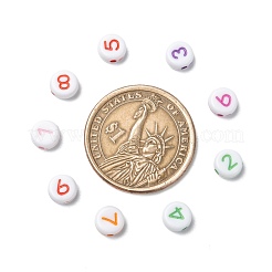 Opaque Acrylic Flat Round Beads&nbsp;X-SACR-Q100-M034