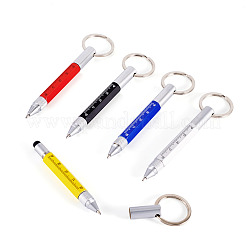 5Pcs 5 Colors Aluminum Practical 6-in-1 Keychain Pen&nbsp;AJEW-TA0002-13A
