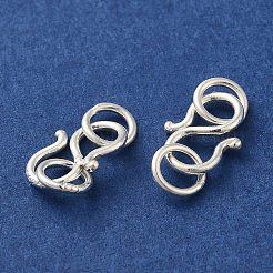 925スターリングシルバーの形留め金  ダブル丸カン付き  銀  14.5mm&nbsp;STER-K177-05A-S