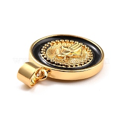 Brass Enamel Pendants&nbsp;KK-P209-03G-RS