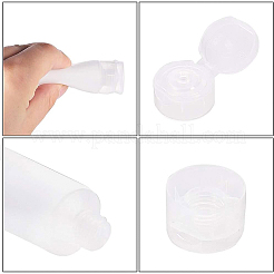 20ml Matte PE Plastic Refillable Flip Top Cap Bottles&nbsp;LS-MRMJ-WH0024-01A