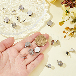 16Pcs 4 Styles Brass & 304 Stainless Steel Cuff Earrings&nbsp;EJEW-HS0001-18P