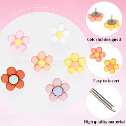 30Pcs 6 Colors Iron Push Pins&nbsp;AJEW-CP0005-74
