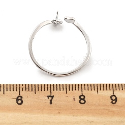葉と花の真鍮調節可能なリングセッティング  片穴ビーズ  プラチナ  7.5mm  内径：17mm  ピン：3x0.9mm&nbsp;KK-G527-01C-P