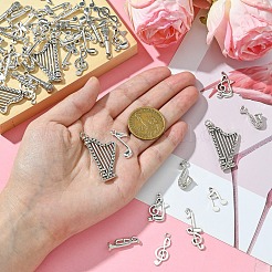50Pcs 10 Styles Tibetan Style Zinc Alloy Pendants&nbsp;FIND-YW0005-12
