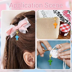 40Pcs 8 Colors Acrylic Pendant Decorations&nbsp;HJEW-YW00529