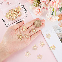 50Pcs Rack Plating 304 Stainless Steel Filigree Joiners&nbsp;STAS-BBC0002-48