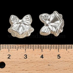 ABSプラスチックビーズ  蝶結びのクリスマスベル  淡黄色  15x15.5x8.5mm  穴：1.2mm  約562個/500g&nbsp;MACR-K359-32