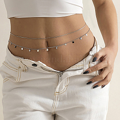 2Pcs Iron Waist Body Chain&nbsp;AJEW-WH20019-21P
