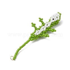 Glass Seed Beaded Gecko Pendants&nbsp;PALLOY-MZ01115-01