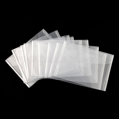 プラスチック製のドキュメントポケット  長方形  透明  130x180x1mm&nbsp;LS-DIY-WH20002-17B-1