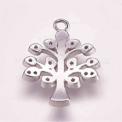 Brass Micro Pave Cubic Zirconia Pendants&nbsp;ZIRC-G099-37P-1