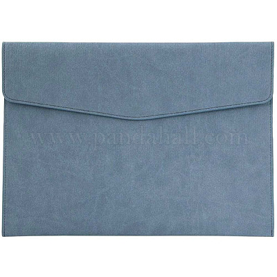 合成皮革書類ポケット1個  長方形  コーンフラワーブルー  240x330mm&nbsp;DIY-CL0001-13C-1