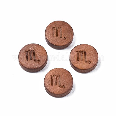 Laser Engraved Wood Beads&nbsp;WOOD-S053-53A-1