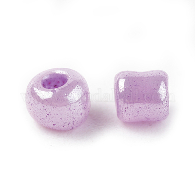 ガラスシードビーズ  セイロン  ラウンド  ミディアム蘭  8/0  3mm  穴：1mm  約10000個/ポンド&nbsp;SEED-A011-3mm-155-1