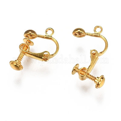 Brass Screw-Back Earring with Loop&nbsp;EC143-M-1