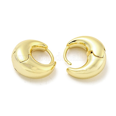 Brass Hoop Earrings&nbsp;EJEW-L211-010L-G-1