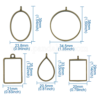 Wholesale Alloy Open Back Bezel Big Pendants - Pandahall.com