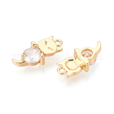 Wholesale Brass Pave Cubic Zirconia Pendants - Pandahall.com
