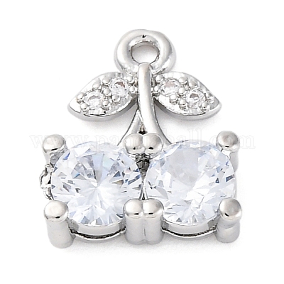 Brass Micro Pave Cubic Zirconia Charms&nbsp;KK-A240-20P-1