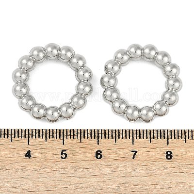 CCBプラスチックフレームコネクター  ボールリング  プラチナ  23x24x5mm  内径：15x14mm&nbsp;CCB-G020-42E-P-1