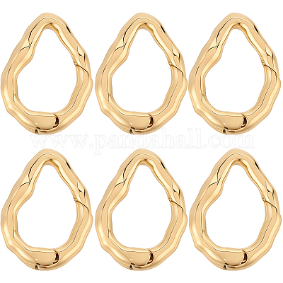 6Pcs Brass Spring Gate Clasps&nbsp;FIND-SC0020-67D-1