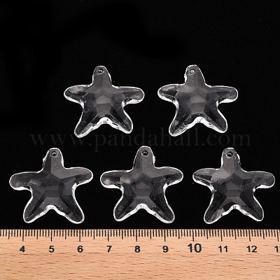 透明なアクリルビーズ  スター  透明  28.5x29.5x7.5mm  穴：1.8mm  約189個/500g&nbsp;TACR-S154-58B-205-1