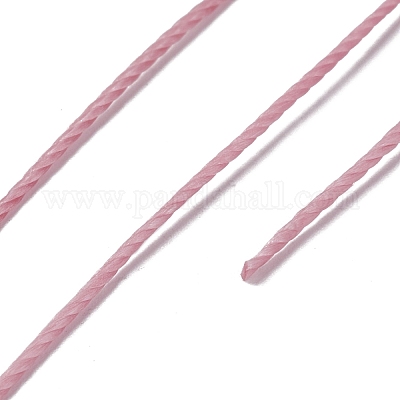 ラウンドワックスポリエステル糸ストリング  マイクロマクラメコード  ツイストコード  革縫い用  フラミンゴ  0.8mm  約54.68ヤード（50m）/ロール&nbsp;YC-D004-02E-008-1