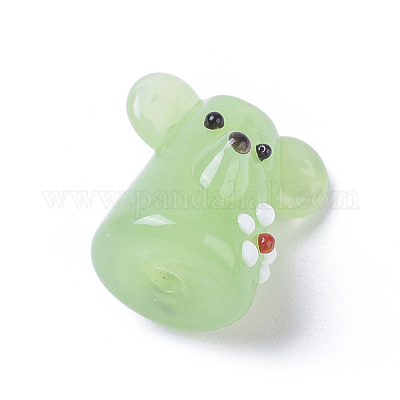手作りランプワークビーズ  漫画のマウス  ミックスカラー  18~20x16~20x14~16mm  穴：1.6mm&nbsp;LAMP-I020-12-1