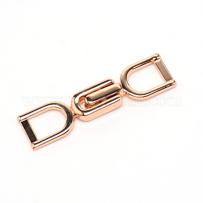 合金の留め金 連動ベルトバックル ライトゴールド 73x18.5x8mm 穴