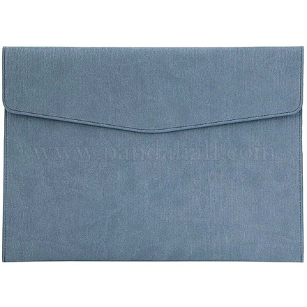 合成皮革書類ポケット1個  長方形  コーンフラワーブルー  240x330mm&nbsp;DIY-CL0001-13C-1
