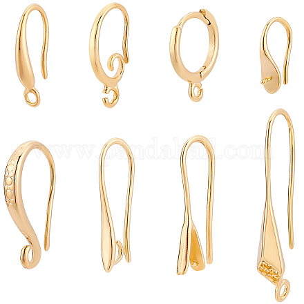 Wholesale 40Pcs Style Rack Plating Eco-friendly Brass Hoop