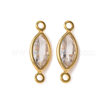 Wholesale Brass Pave Clear Cubic Zirconia Connector Charms