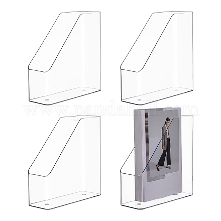 4Pcs Transparent Plastic File Folder Holders&nbsp;AJEW-GA0009-49-1