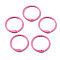 Spray Painted Iron Split Key Rings, Ring, Hot Pink, 30x4mm