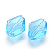 K9 Glass, Imitation Austrian Crystal Beads, Grade AAA, Faceted, Rhombus, Light Sky Blue, 14~14.5x12x5~7mm, Hole: 0.9~1mm