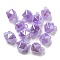 Acrylic Pendants, Polygon, Medium Orchid, 21x16x16mm, Hole: 3.6mm