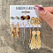 Alloy & Rhinestone Earring Sets, Golden, 7~35mm, 6pairs/set