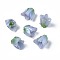 Plastic Beads, Flower, Light Steel Blue, 13~15x9~15x9~15mm, Hole: 0.8~1.2mm