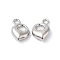 Brass Charms, Real Platinum Plated, Letter Q, 14x11x4.5mm, hole: 2.5mm