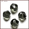 K9 Glass, Imitation Austrian Crystal Beads, Grade AAA, Faceted, Polygon, Gray, 6mm, Hole: 0.7~0.9mm