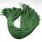 Polyester & Spandex Cord Ropes, 1 Inner Core, with Patterns, for Shoe Lace Cord Making, Green, 2mm, about 109.36 yards(100m)/bundle