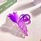 Plastic Claw Hair Clips, Two Tone, Butterfly, Purple, 110x70mm