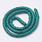 Handmade Polymer Clay Beads, Disc/Flat Round, Heishi Beads, Dark Cyan, 6x1mm, Hole: 2mm, about 380~400pcs/strand, 17.7 inch