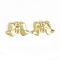 Rack Plating Alloy Connector Charms, Bowknot Links, Golden, 10x15.5x2.5mm, Hole: 1mm