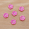 Resin Cabochons, Flower, Magenta, 11mm