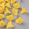 Transparent Acrylic Beads, Calla Lily, Frosted, Champagne Yellow, 40.5x33x35mm, Hole: 1.8mm, about 135pcs/500g